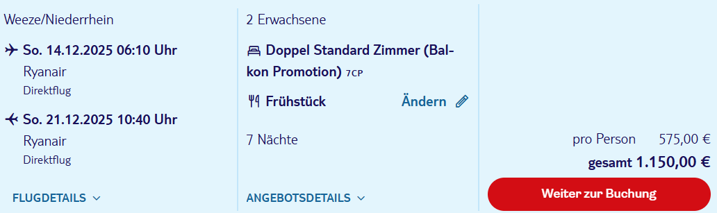 Teneriffa Reise Angebot