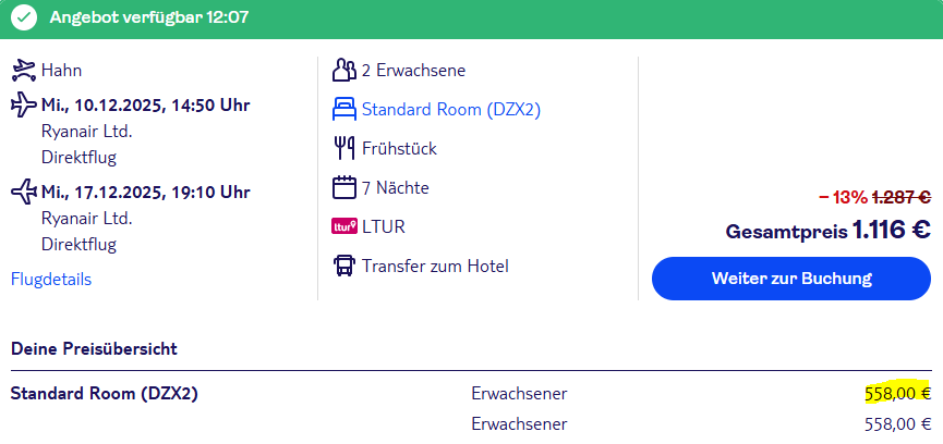 Teneriffa Pauschalangebot