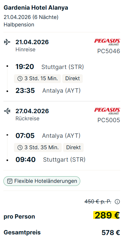 Türkei Pauschalreise Angebot