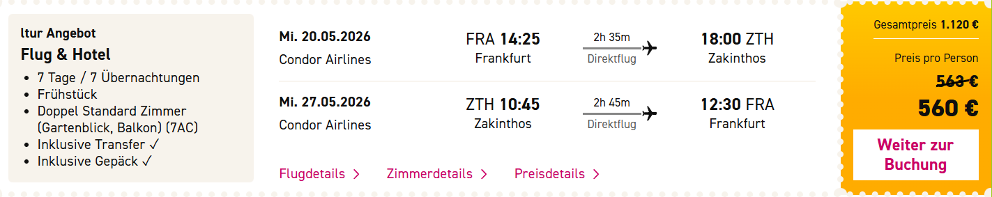 Zakynthos Reise Angebot