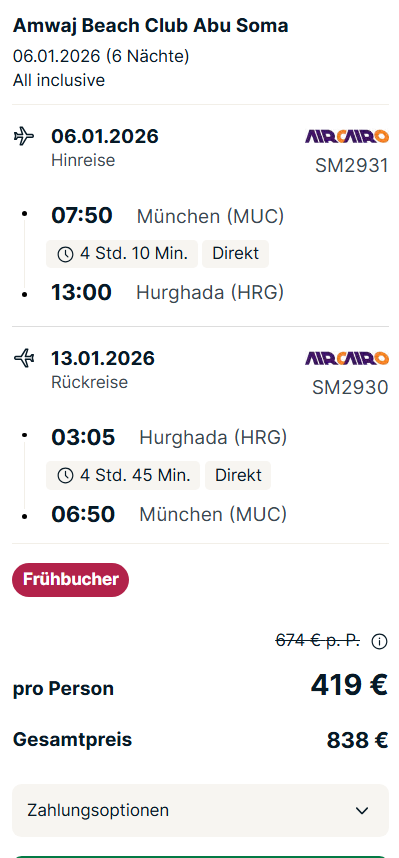 Ägypten Reise Angebot