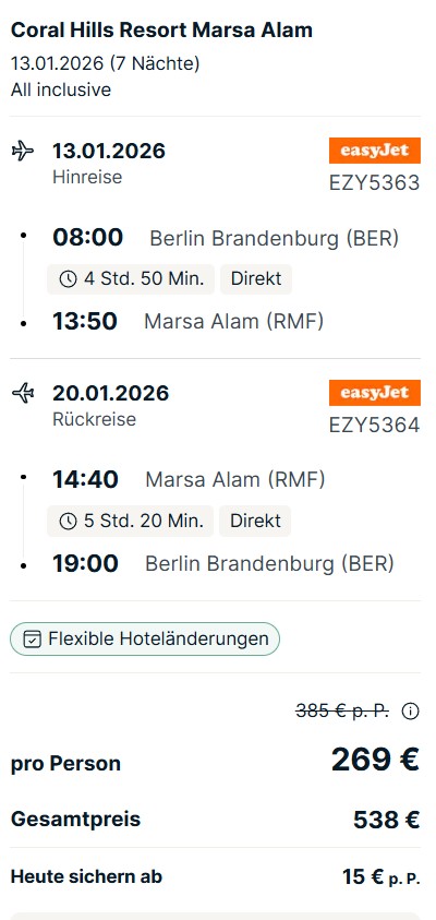 Ägypten Reise Angebot