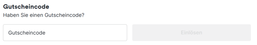 Camperdays Gutscheinfeld während der Buchung