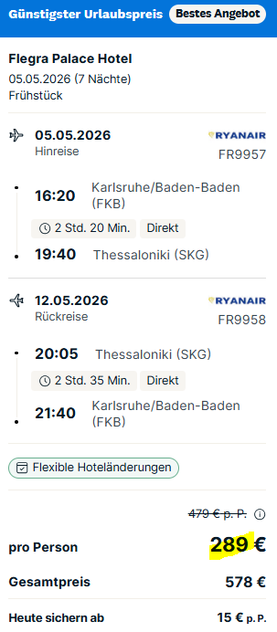 Chalkidiki Pauschalangebot