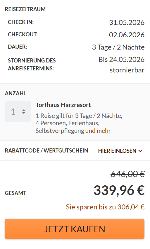 Harz Hotel Angebot