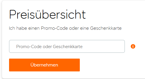 easyjet holidays Gutscheinfeld während der Buchung