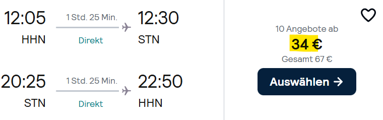 England Flüge Angebot