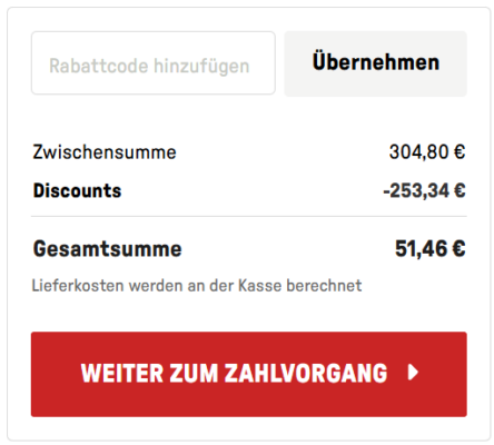 Fabletics Feld für Rabattcode