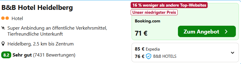 Heidelberg Hotel Angebot