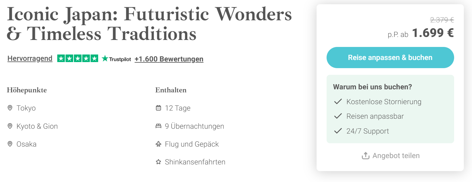 Japan Rundreise Angebot