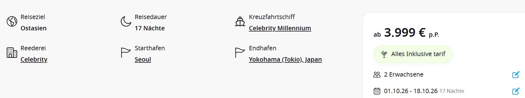 Japan Südkorea Kreuzfahrt