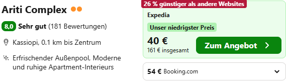 Korfu Kombi Angebot