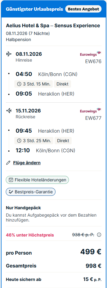 Kreta Reise Angebot