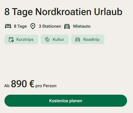 Kroatien Rundreise Angebot
