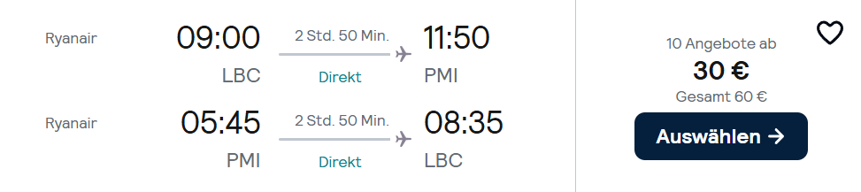 Mallorca Flug Angebot