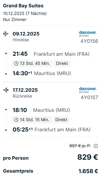 Mauritius Reise Angebot