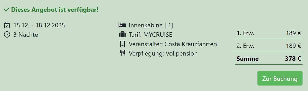 Mittelmeer Kreuzfahrt Angebot