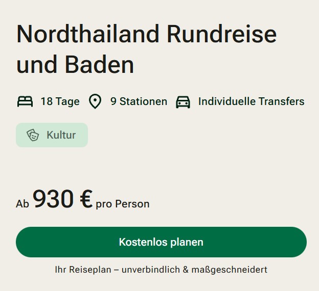 Nordthailand Rundreise