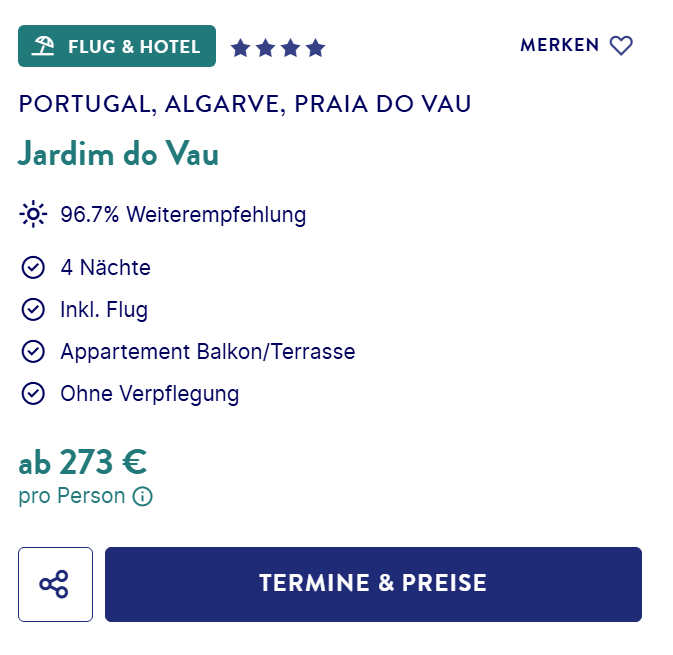 Algarve Reise Angebot