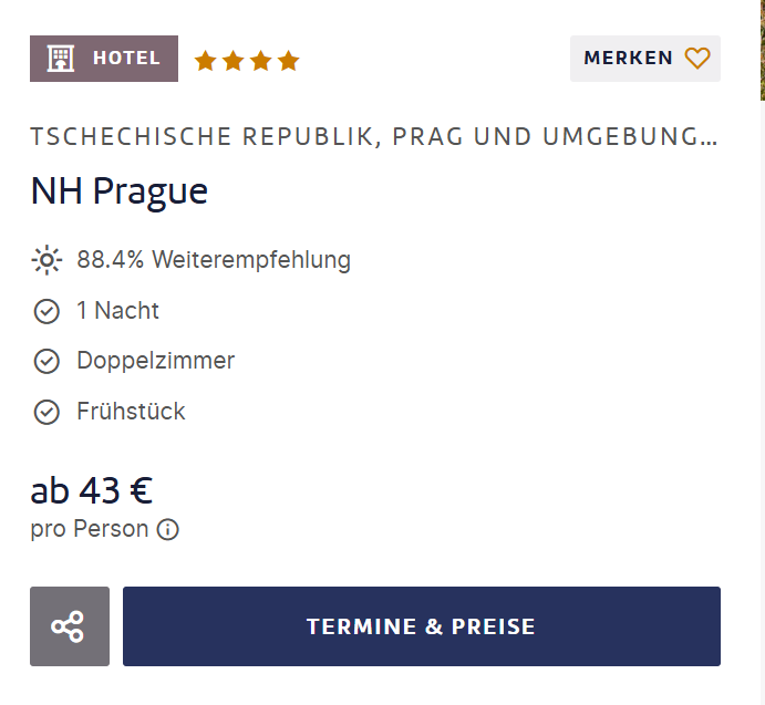 Prag Hotel Angebot