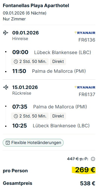 Spanien Pauschalreise Angebot