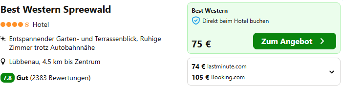 Spreewald Hotelangebot