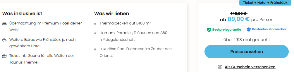 Taunus Therme Hotel & Eintritt