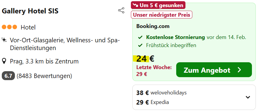 Tschechien Hotel Angebot