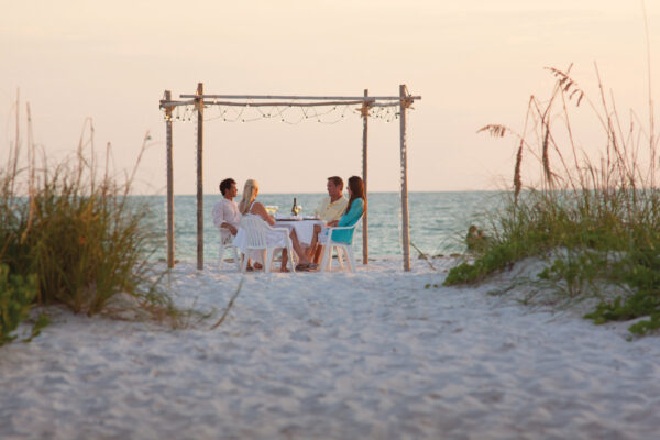 Abendessen am Strand