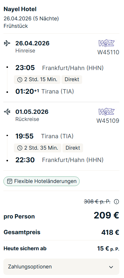 Albanien Reise Angebot