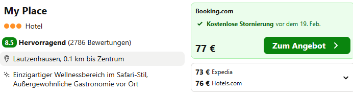 Deutschland Hotelangebot