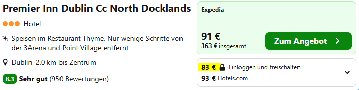 Dublin Kombi Angebot