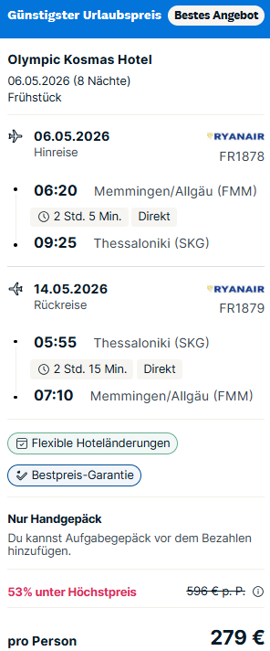 Griechenland Pauschalangebot