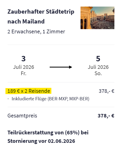 Italien Kombi Angebot