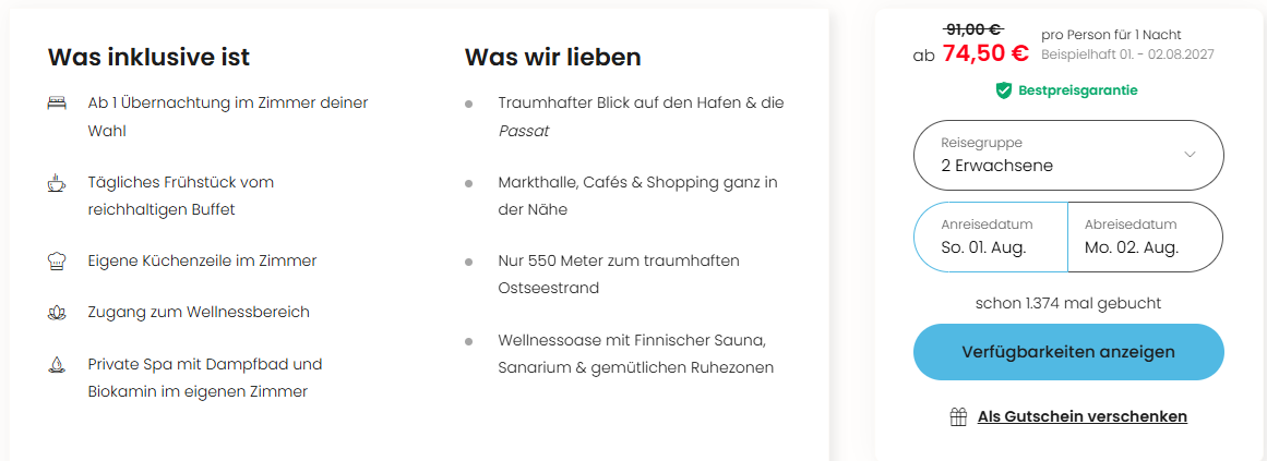 Ostsee Hotel Angebot