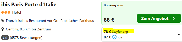Paris Hotelangebot