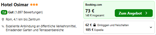 Rom Hotel Angebot