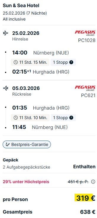 Ägypten Pauschalreise Angebot