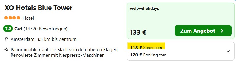 Amsterdam Hotel Angebot