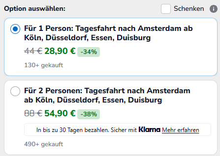 Amsterdam Tagestrip Angebot