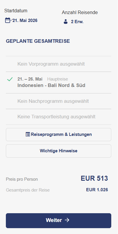 Indonesien Rundreise