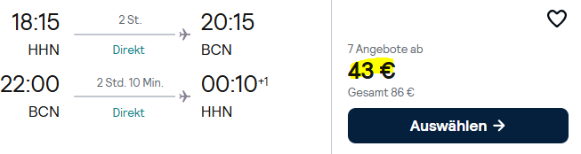 Barcelona Kombi Angebot