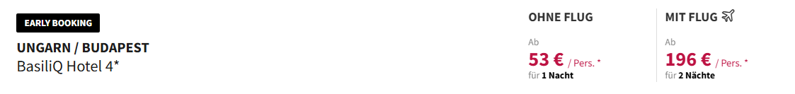 Budapest Hotel Angebot
