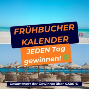 7 Tage. 7 Türchen. Gewinne Reise-Highlights im Wert von 4.500 €+