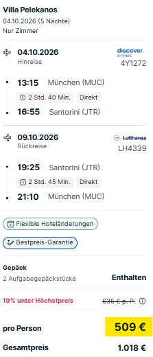 Griechenland Pauschalreise Angebot