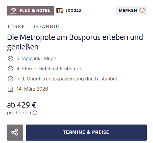 Istanbul Reise Angebot