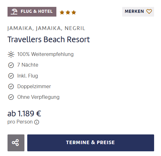 Jamaika Reise Angebot
