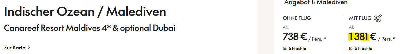 Malediven Pauschalreise Angebot