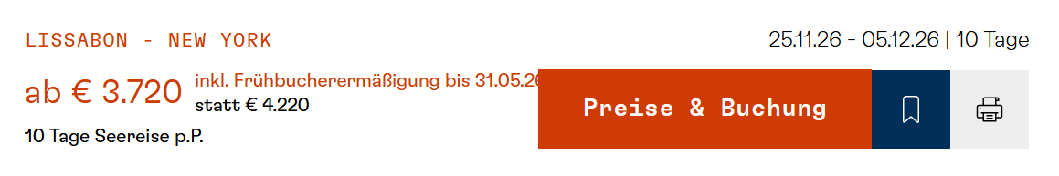 New York Kreuzfahrt Angebot