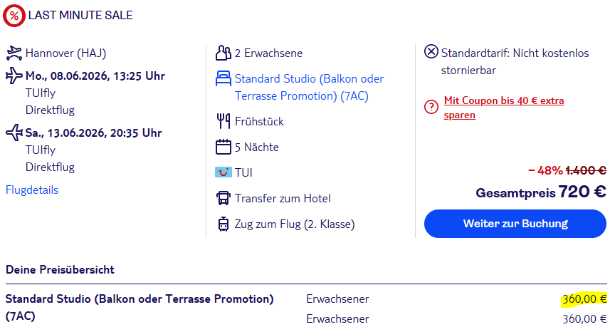 Teneriffa Pauschalangebot